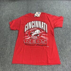 VTG 1994 MLB Cincinnati Reds T Shirt Men's L Hanes Heavyweight Single Stitch NWT